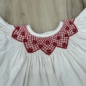 Christmas Dress, Brand: ZUCCINI KIDS, white corduroy size 2T boutique white Red